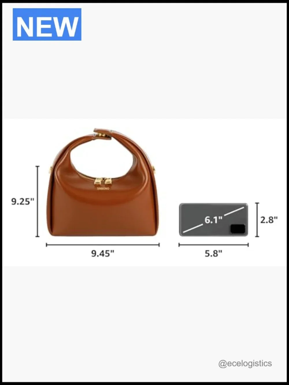 Small Vegan Leather Hobo Crossbody Bag, Top Handle Purse
